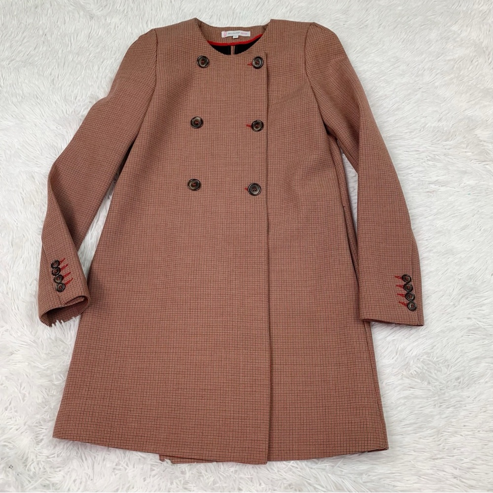 Paul & Joe Sister double‎ breasted houndstooth wool blend Coat